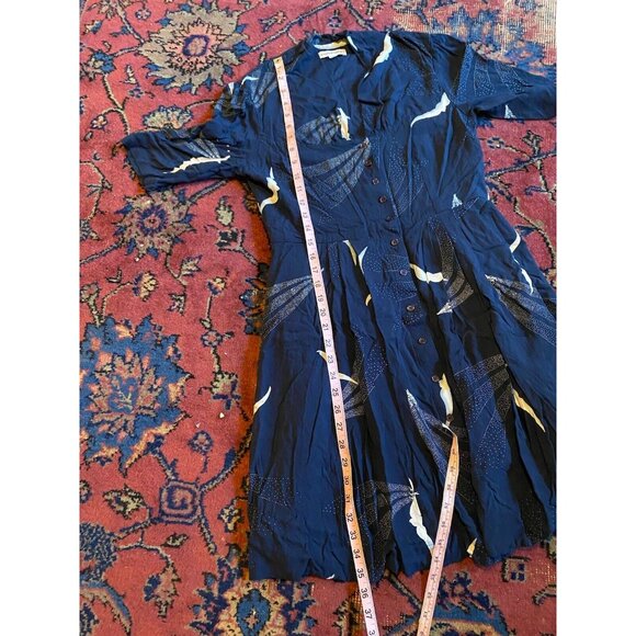 Emily and Fin Dress Medium City Skyline Print Button Down Pockets Modcloth - Picture 10 of 10